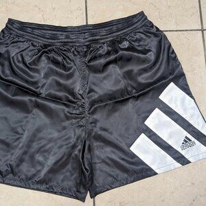 Adidas Equipment 1992 nylon soccer shorts men's large black color